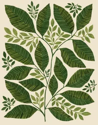 Gröna botaniska blad