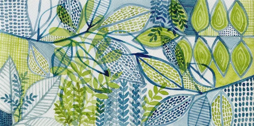 Lugna botaniska blad