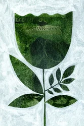 Strukturerad grön blomma