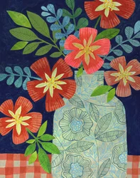 Färgglada vasblommor
