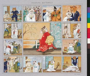 Illustration från Cats Galore! Ett kompendium över kultiverade katter (pub. 2015)