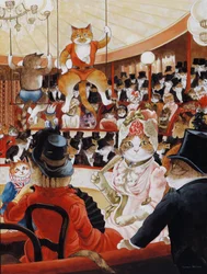 Illustration från Cats Galore! Ett kompendium över kultiverade katter (pub. 2015)