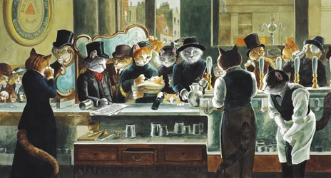 Illustration från Cats Galore! Ett kompendium över kultiverade katter (pub. 2015)