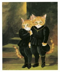 Illustration från Pre-Raphaelite Cats (publicerad 1999)