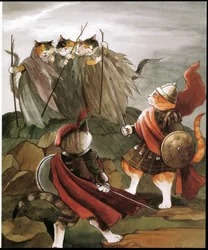 Illustration från Shakespeare Cats (publicerad 1996)