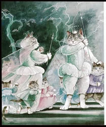 Illustration från Shakespeare Cats (publicerad 1996)