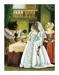 Illustration från Shakespeare Cats: Poster Book (publicerad 2016)