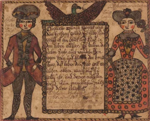 Dopönskan för Catarina Titzlir, ca 1765 (akvarell)