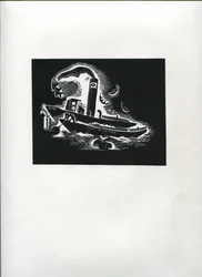 Thames Boat (linjeblocktryck)