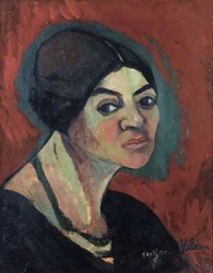 ""Självporträtt"" (Självporträtt) Målning av Suzanne Valadon (1865-1938) cirka 1916 Privat samling