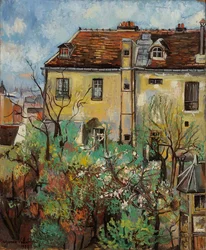 Trädgård på Rue Cortot, 1928