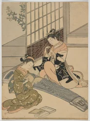 Kotos nedåtgående gäss, Edo-perioden, ca 1766 (färgsnitt)