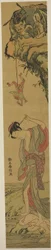 Shoki i kärlek, ca 1768 (träsnitt i färg, hashira-e)