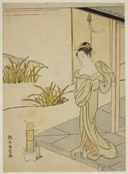 Sommar, från serien "Nya versioner av Flowers of the Four Seasons (Shinpan furyu shiki no hana)"
