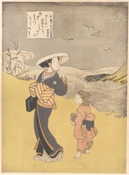 ”Plovernas juvelflod, en berömd plats i Mutsu-provinsen”, ur serien Sex juvelfloder (Mu Tamagawa: Chidori no Tamagawa, Mutsu meisho)
