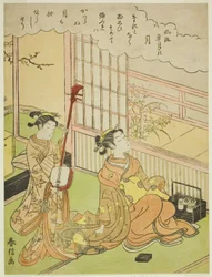 The Moon (Tsuki), från serien "Fashionable Scenes of Snow, Moon and Flowers (Furyu setsugekka)"