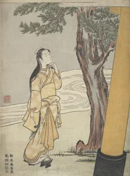 Besök i en helgedom vid Oxens timme Ushi no toki mairi, 1765., 1765.