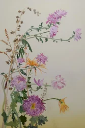 Chrysanthemums, 2022 (olja på linne)