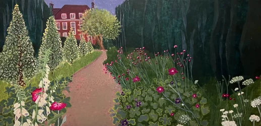 Fenton House Garden, 2025 (äggtempera på träpanel)