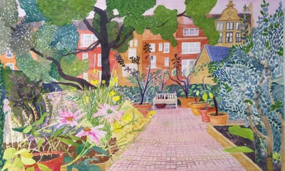 Garden of Medicinal Plants, Chelsea Physic Garden 2022 (akvarell på papper)