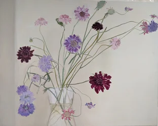 Glorious Scabious, 2021 (olja på duk)