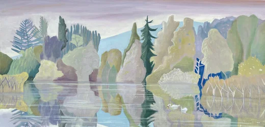 The Tranquil Lake, 2024 (olja på linne)