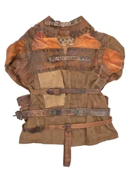 Tvångströja ägd av Harry Houdini, ca 1915 (khaki canvas, läder & metallnitar)