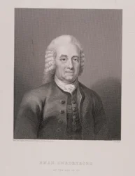 Emanuel Swedenborg (1688-1772) vid 80 års ålder, graverad av W. Holl, från World Religion, utgiven av A. Fullarton & Co.