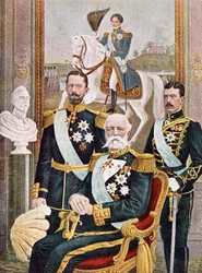 Fem generationer av svenska monarker, 1904