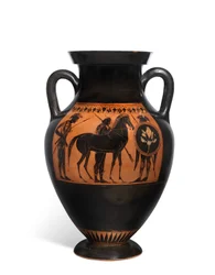 Attic svartfigurerad amfora, ca 540-520 f.Kr. (målad keramik)