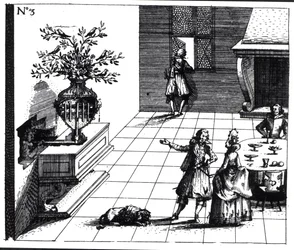Fågelsång musikalisk träd, publicerad c.1670