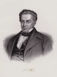Johann Jakob Hess, schweizisk jurist och politiker (gravyr)