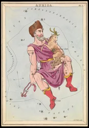 Auriga, ca 1825 (kort, papper, vävnad )