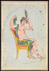 Cassiopeia, ca 1825 (kort, papper, vävnad )