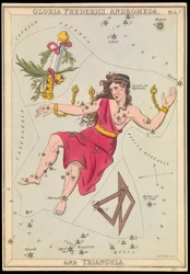 Gloria Frederich, Andromeda och Triangula, ca 1825 (kort, papper, vävnad )