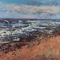 Shingle Shoreline, 2021 (olja på duk)
