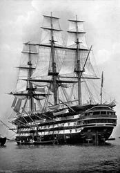 Träningsfartyget HMS St Vincent i Portsmouth, Hampshire, 1896