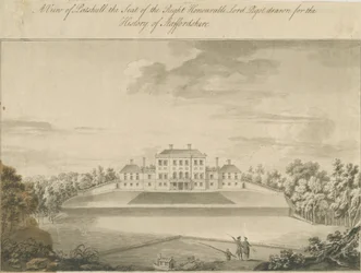 Patshull House: sepiatvättteckning, nd [sent 1700-tal]
