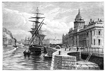 The Custom House, Dublin, Irland, 1900.
