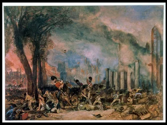 Anklagelse för 3rd Dragoon Guards på Queen Square, Bristol, måndagen den 31 oktober 1831