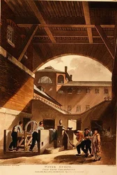 Water Engine, Coldbath Fields Prison, från Ackermann "Microcosm of London"