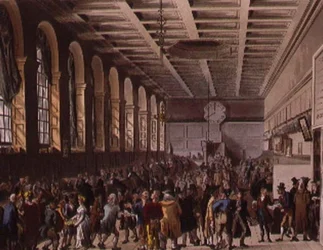 Custom House, the Long Room från Ackermanns "Microcosm of London"