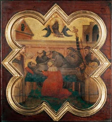 Den helige Franciskus liv: helgonets död - Fresco