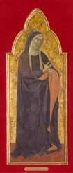 Mourning Virgin (tempera och guld på trä)