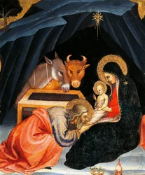 Tillbedjan av Magi (detalj)