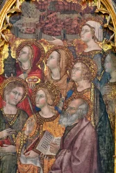 Olika helgon som tillber Madonnan, Triptyk av Himmelsfärden