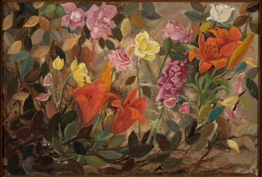 Blommor i trädgården