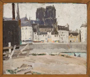 Landskap med Notre-Dame-katedralen