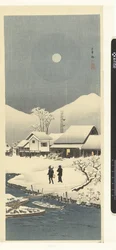 Snölandskap i månskenet Nihonmatsu (titel på objekt)