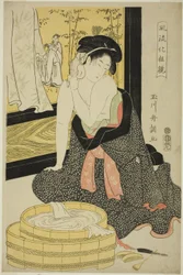 Mirror of Elegance (Furyu kesho kagami) (träblock i färg; oban)